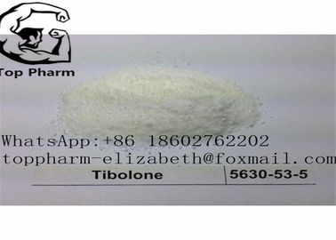 Tibolone Steroid Poeder CAS 5630-53-5 Wit of van het Witte Kristallijne bodybuilding van Poederlivial 99%purity